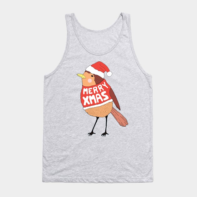 Christmas Robin Tank Top by saif